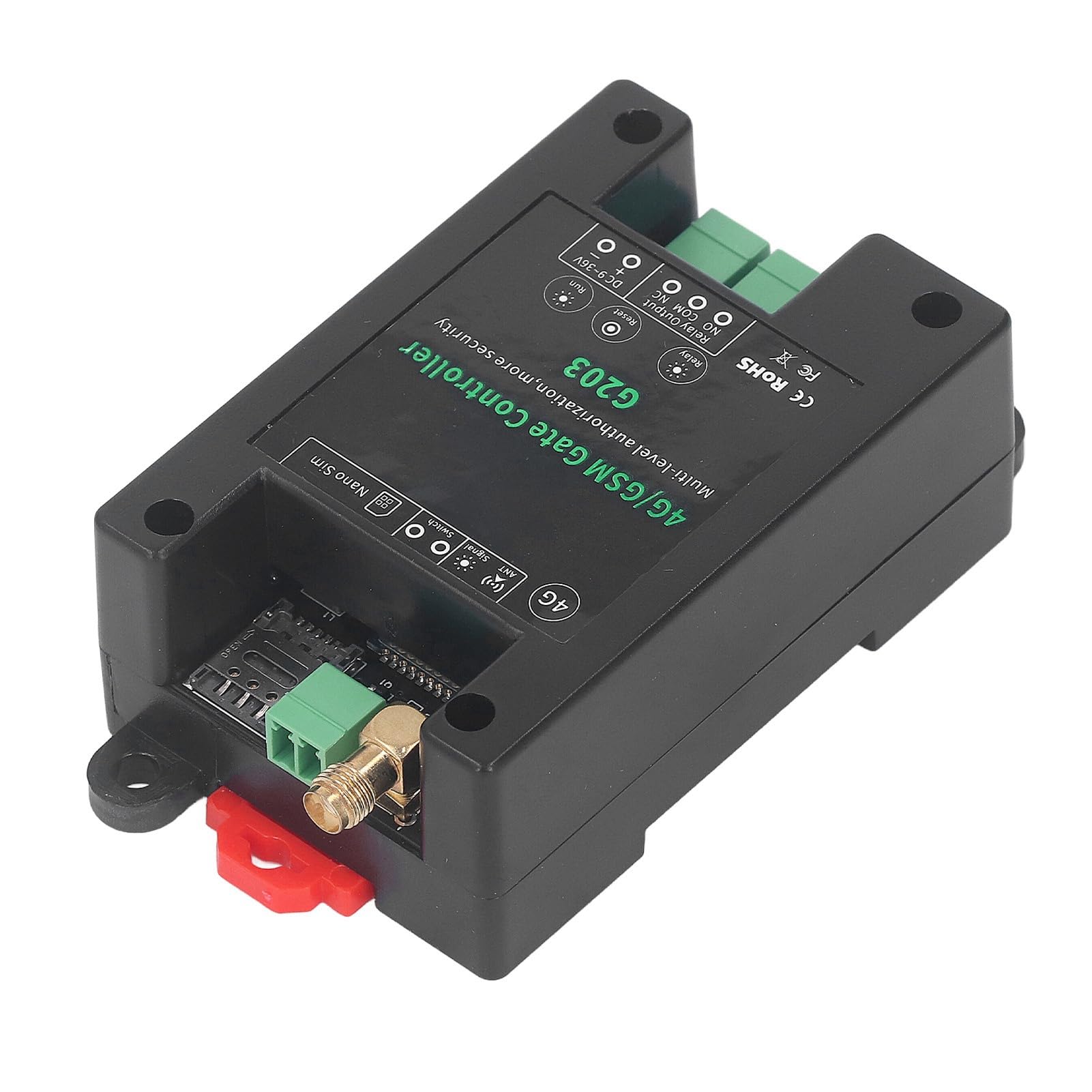 Duokon Contrôleur D'accès à Distance GSM 4G, avec Support Réseau 3G 4G Global, DC 9-36V 1001 Utilisateurs APP, pour Porte de Garage, Portail, Volet Roulant