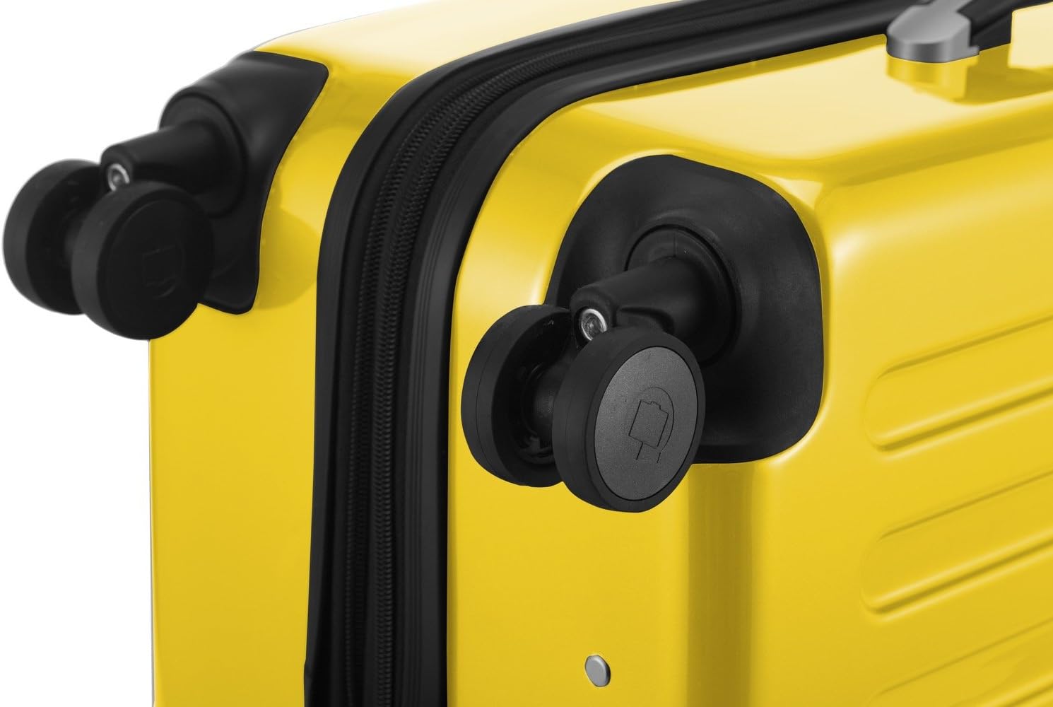 HAUPTSTADTKOFFER - Alex - Luggage Suitcase Hardside Spinner Trolley 4 Wheel Expandable, 65cm, yellow