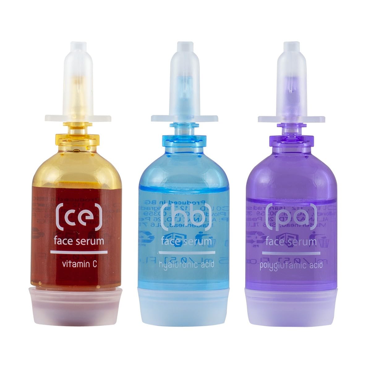 Skincyclopedia Hydrate & Glow Facial Serum Skincare Set with a 20% Vitamin C Face Serum, a 10% Hyaluronic Acid Complex Serum & a 3% Polyglutamic acid serum (3 Serums x15ml) for Dry or Aging Skin