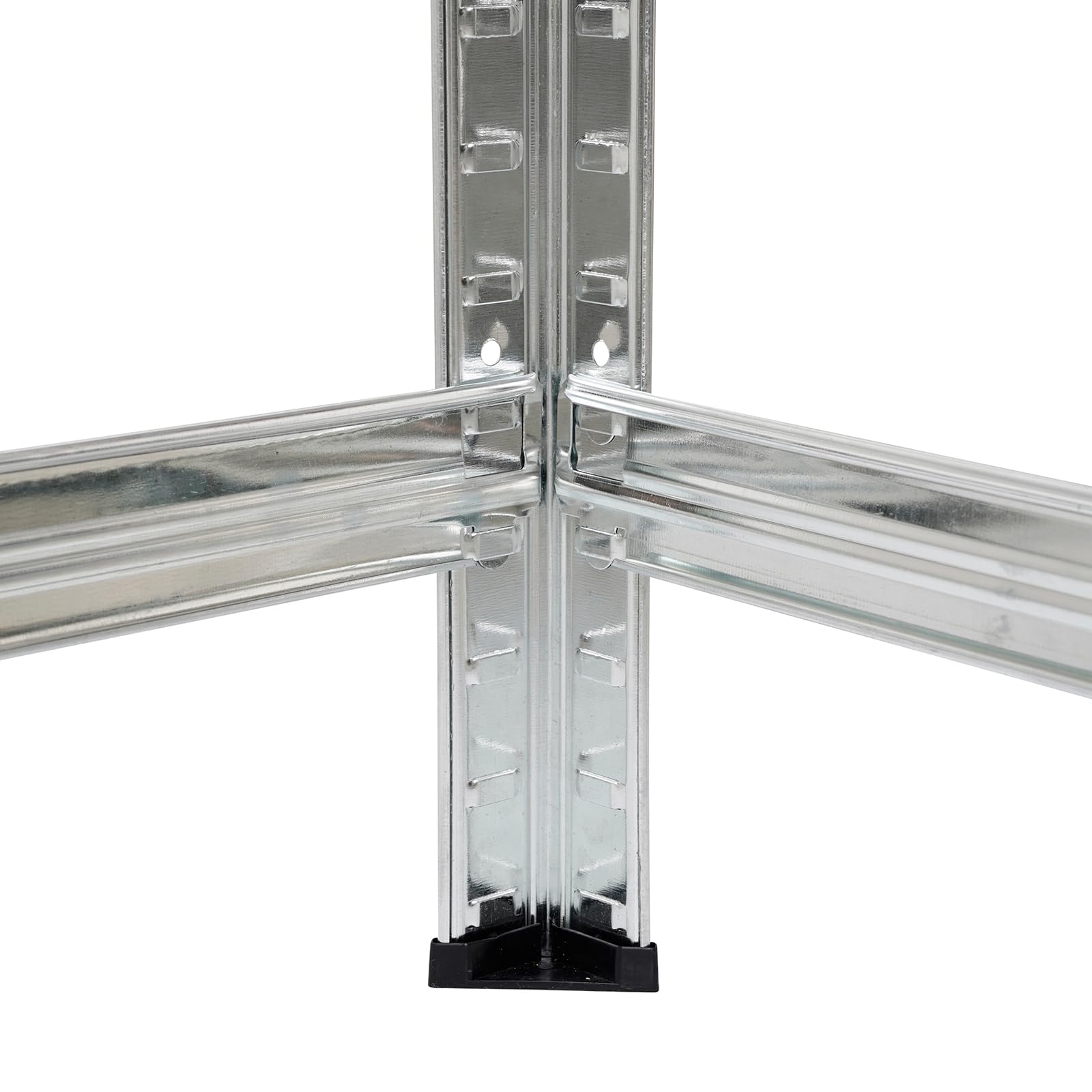 The Homeweeks Pack 2 Estanterías Almacenaje Metálicas 180*90*40cm | Acero Galvanizado Modular 5 Baldas Ajustables MDF 175 kg por Estante 875 kg Total Montaje Suelo sin Tornillos System Click & Push