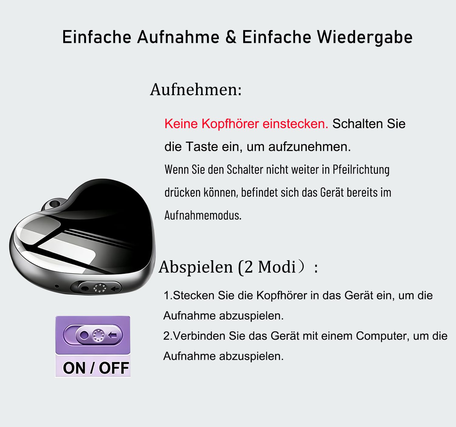 16G Mini abhörgerät Micro Diktiergerät mit Voice Activated Micro Halskette Recorder digital Voice Recorders für Vortrag Vorlesung Interview Meeting Lektion Kleine Aufnahmegerät …