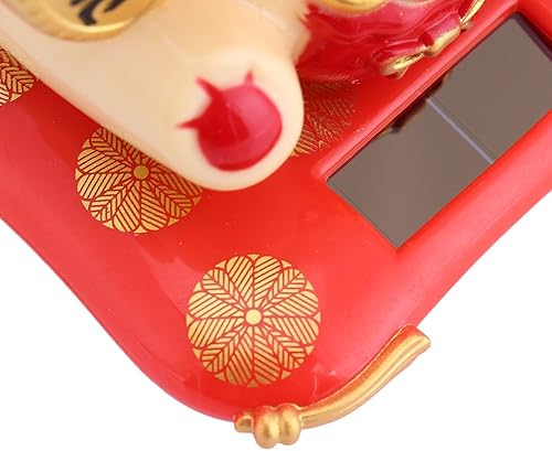 Miniatura 7 de Acogedor Gato agitador solar, gato de buena suerte, gato de bienvenida, decoración de coche, decoración de escritorio (negro)