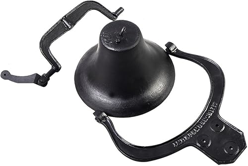 Miniatura 4 de GHP - Campana de granja de hierro fundido grande de 21 x 14 x 235 pulgadas para exteriores iglesia escuela estilo vintage estilo antiguo estilo