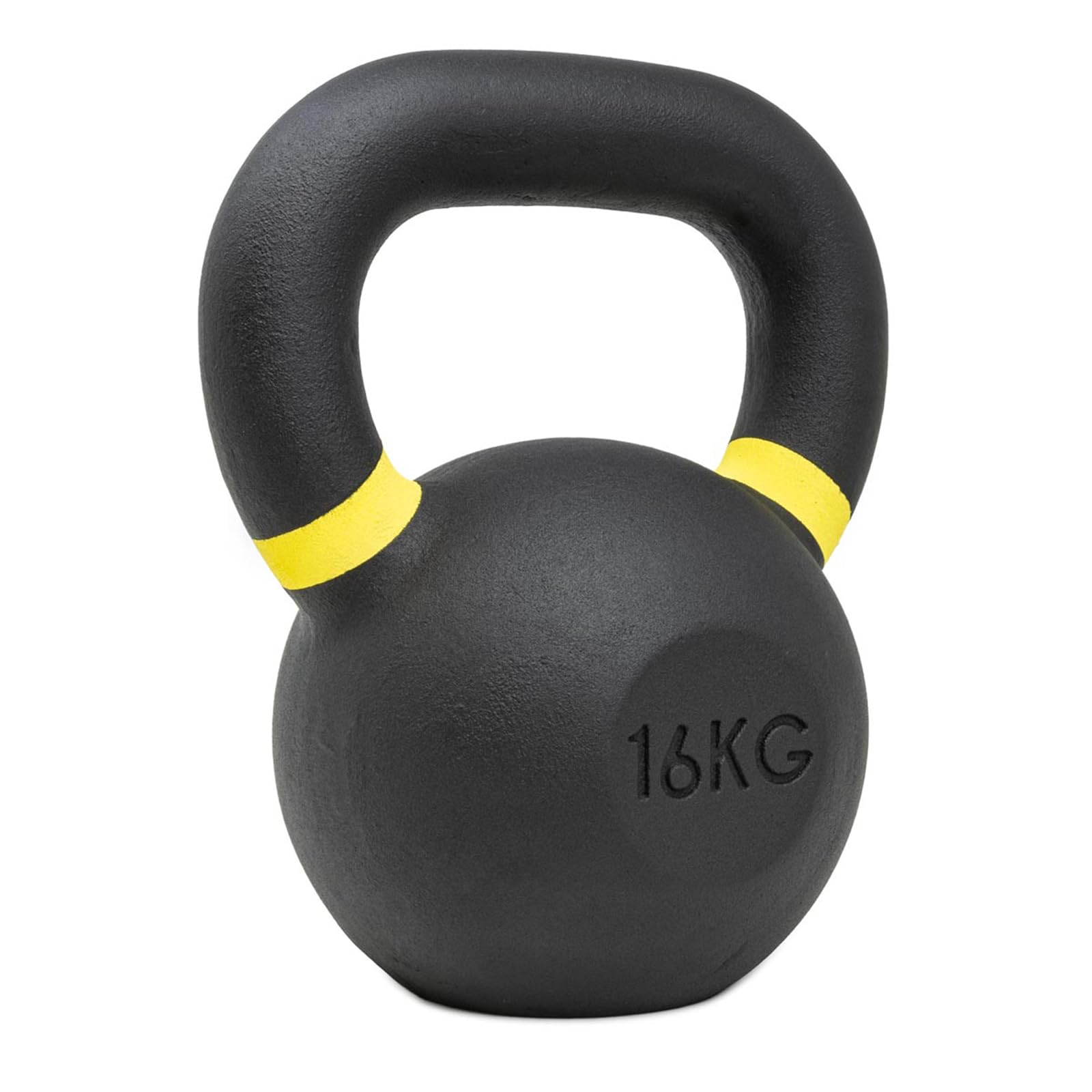 Strength Shop Kettlebell Gusseisen mit ergonomischem Griff (4kg - 64kg), Extrem Robust & Langlebig, Kugelhantel mit Gewichts-Farbmarkierung & Schwarzpulver-Beschichtung, ideal für Ganzkörpertraining