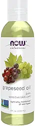NOW Foods Soluções, óleo de semente de uva, cuidados com a pele sensível, hidratante sedoso leve para todos os tipos de pele, 118 ml