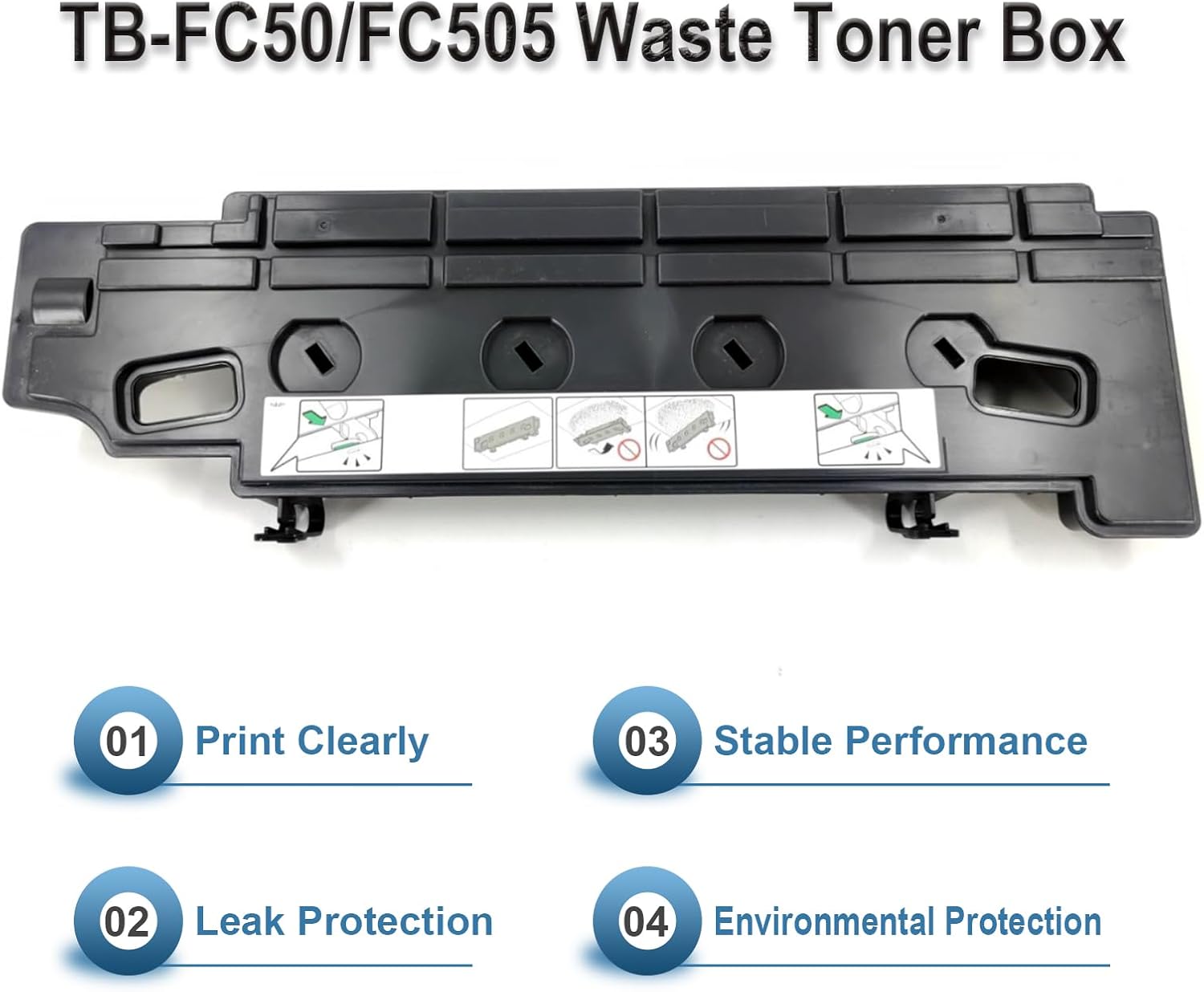 TB-FC505 TBFC505 Waste Toner Container, TBFC505 TBFC50 TB-FC50 FC-50 Waste Toner Box Compatible for Toshiba e-Studio 2505AC 2515AC 2555C 3005A 3015AC 3055C 3505AC 3508A 3515AC 3555c Printers