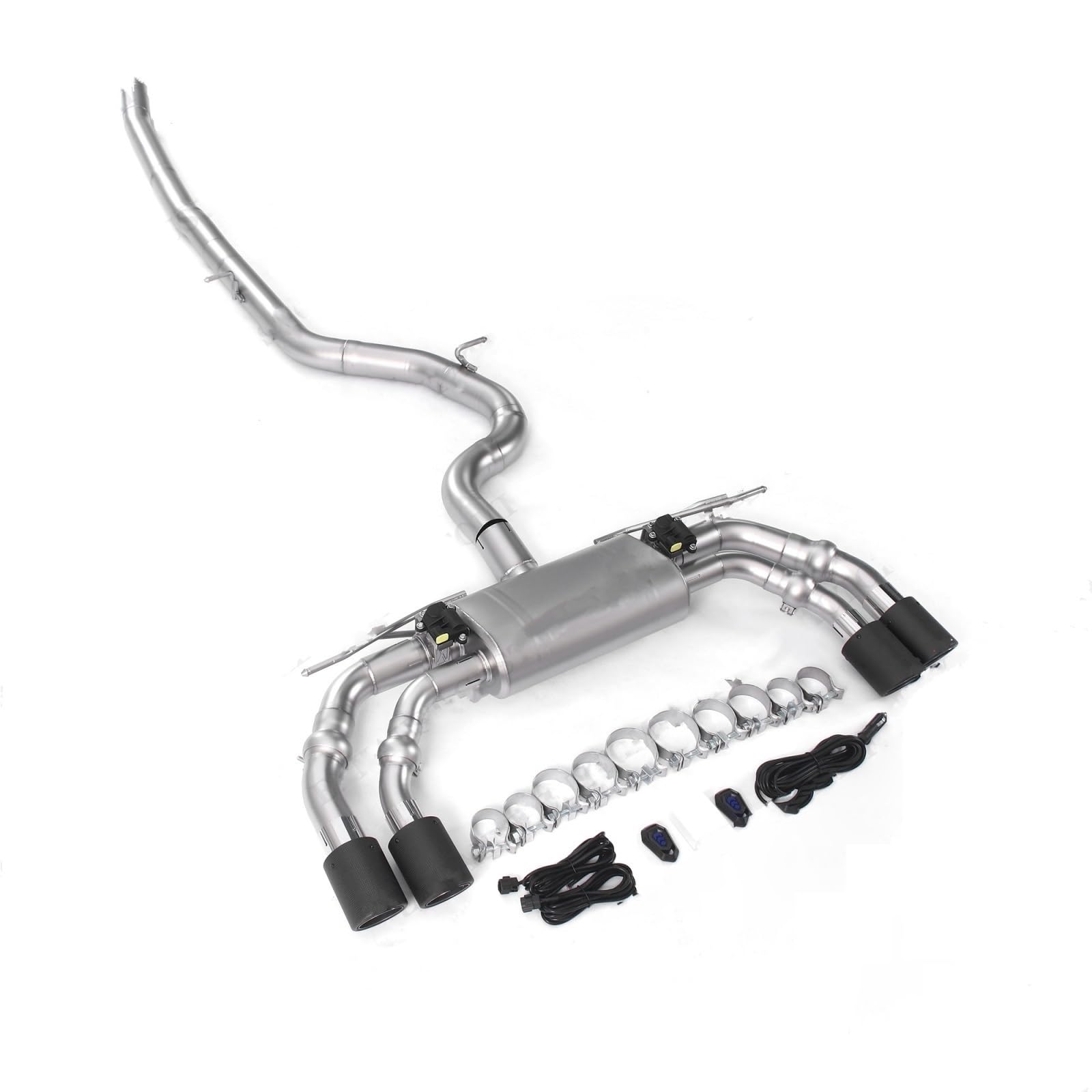 Katalizator katalizator Zestawu sterownika zaworu Pasuje do Audi S3 2.0T końcówki tłumika wysokowydajny układ wydechowy Catback katalizator akcesoria(Stainless steel kit)