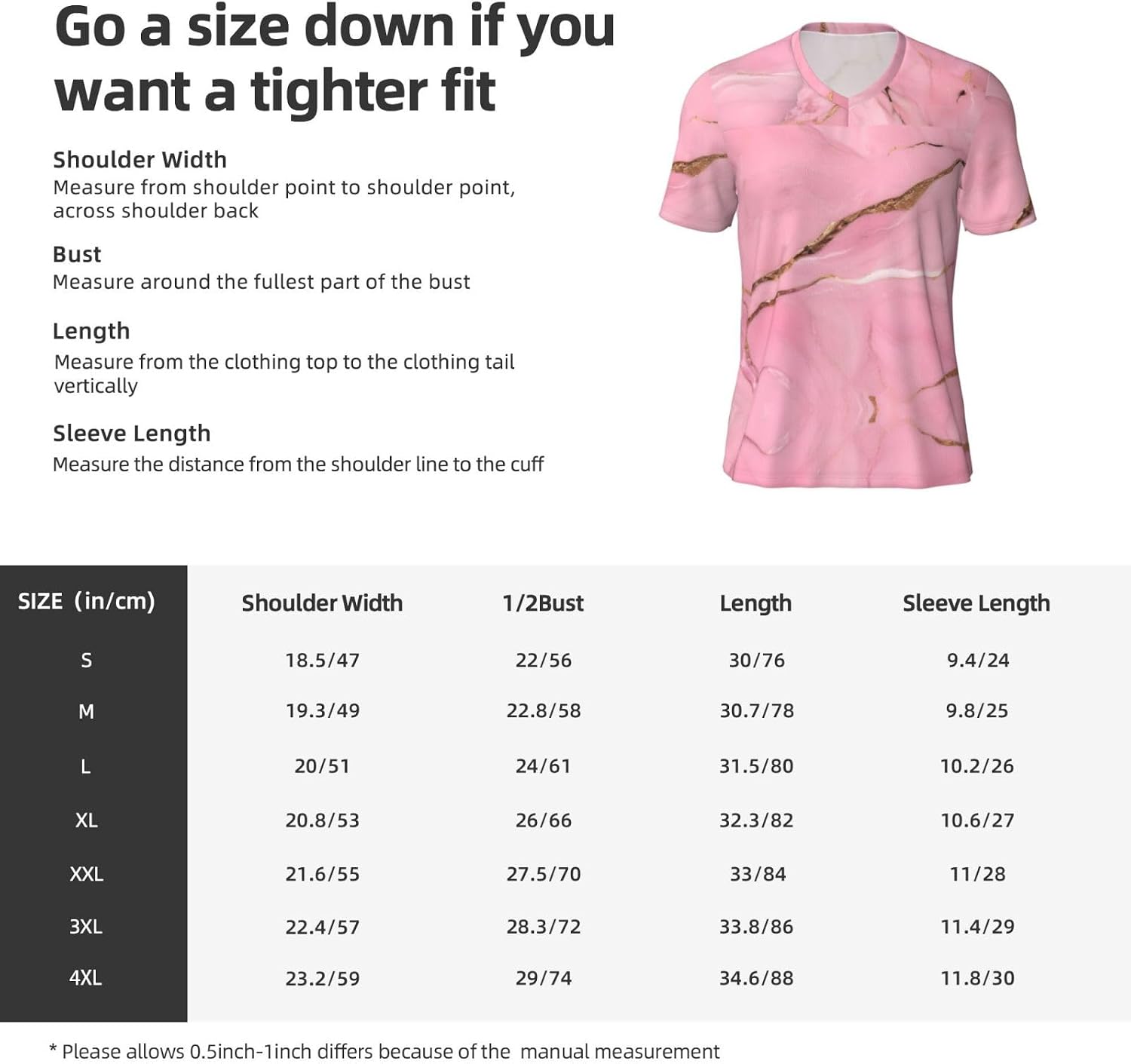 Pink Marble Texture Rugby Football Jersey for Men, Comfortable V-Neck Loose Fit Top for Team Sports Athletics