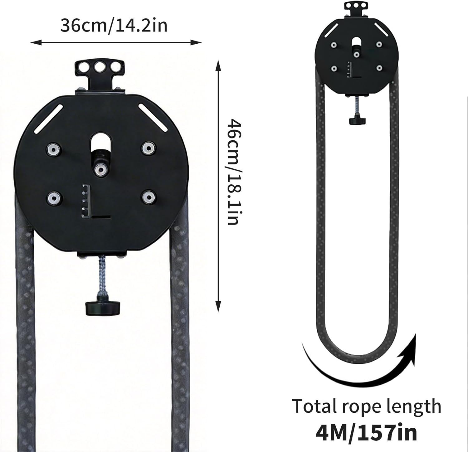 Endless Rope Trainer, 13ft Pulley Cable Machine Adjustable Resistance Up to 30kg, Fitness Rope Puller Machine for Home Gym Training