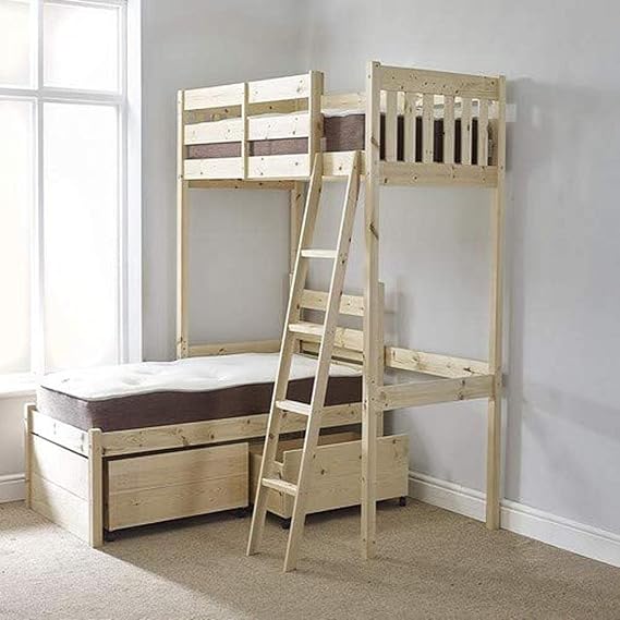 Strictly Beds and Bunks Delta LShaped Bunk Bed with Storage, 3ft Single Amazon.co.uk Home