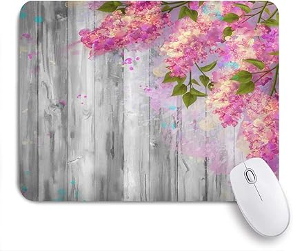 Amazon Kapanouマウスパッド ヴィンテージ春抽象的な水彩画の花の葉灰色の木の板の素朴な庭 ゲーミング オフィス おしゃれ 良い 滑り止めゴム底 ゲーミングなど適用 マウス 用ノートブックコンピュータマウスマット Kapanou マウスパッド 通販
