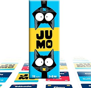 JUMO - Juegos de Mesa para Familia y Amigos - ¡Conecta con los Demás y Decid lo Mismo! - Juego de Cartas Divertido y Rápido - 3 a 8 Jugadores
