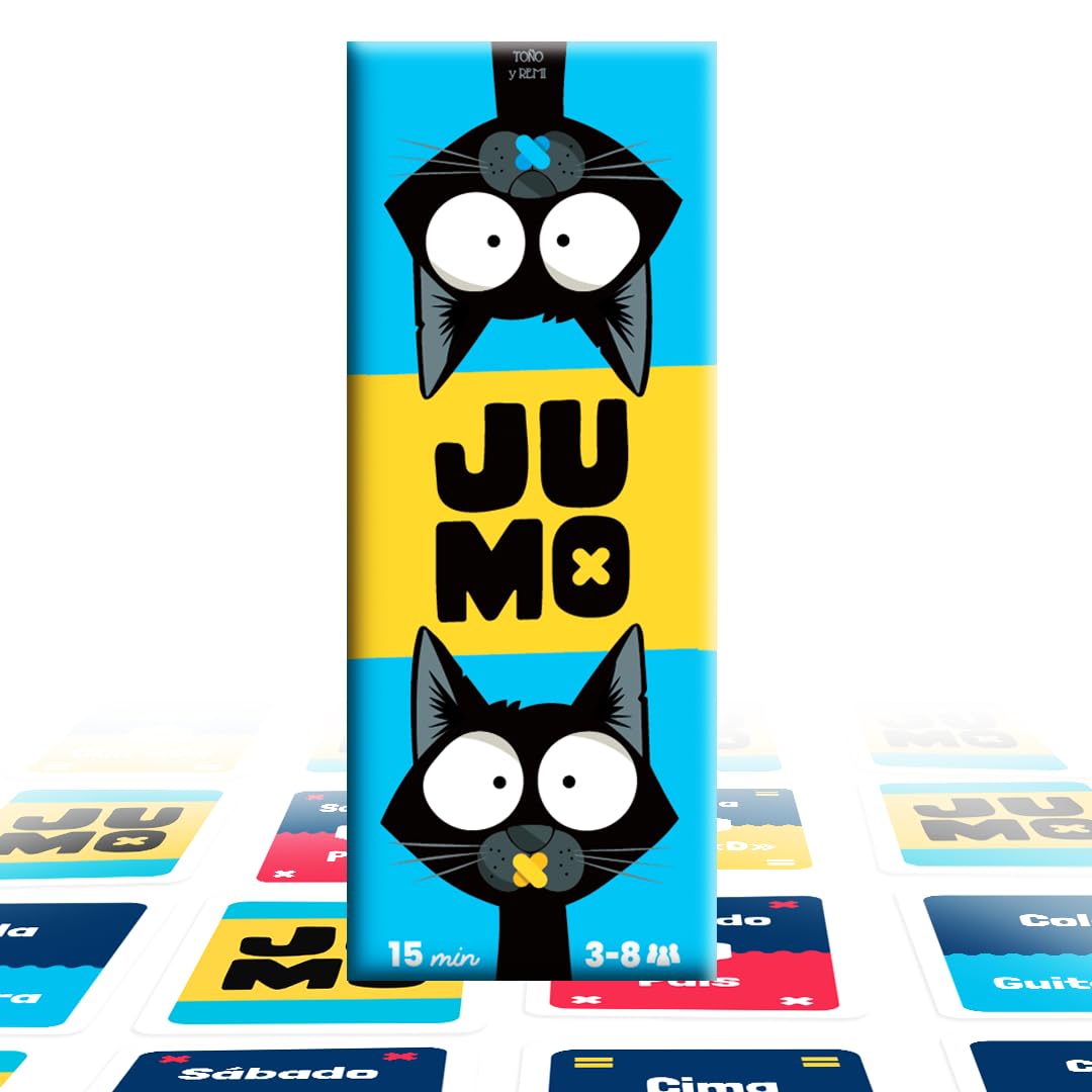 JUMO - Juegos de Mesa para Familia y Amigos - ¡Conecta con los Demás y Decid lo Mismo! - Juego de Cartas Divertido y Rápido - 3 a 8 Jugadores