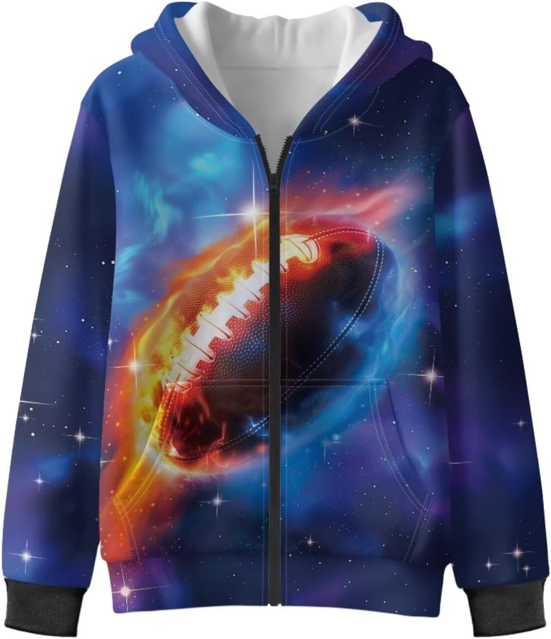 Boy's Zipper Up Sweatshirt with Long Sleeve, Fleece Hoodies for Kids, Lightweight Casual Jacket Hooded Sweatshirt