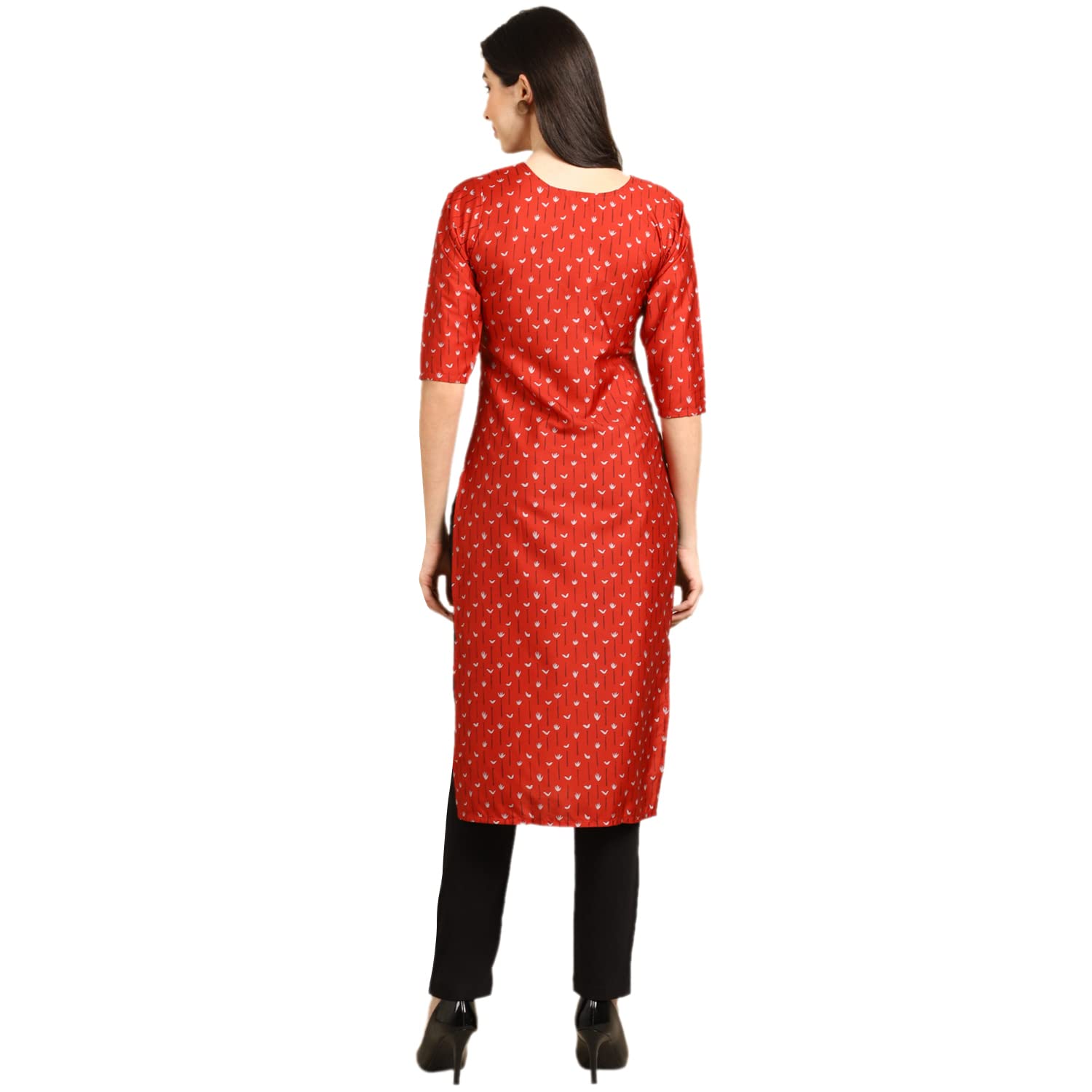 Pinkmint Women's Crepe Digital Print Straight Kurta (D-343-370-362-334-366_M)