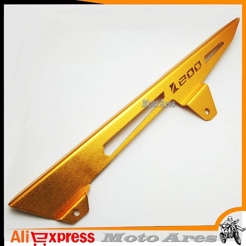 Accessories for Kawasaki Z800 Z 800 ZR800A Z800E 2013-2015 Motorcycle Accessories CNC Aluminium Rear Chain Guard Cover Protector Red - (Color: Gold)