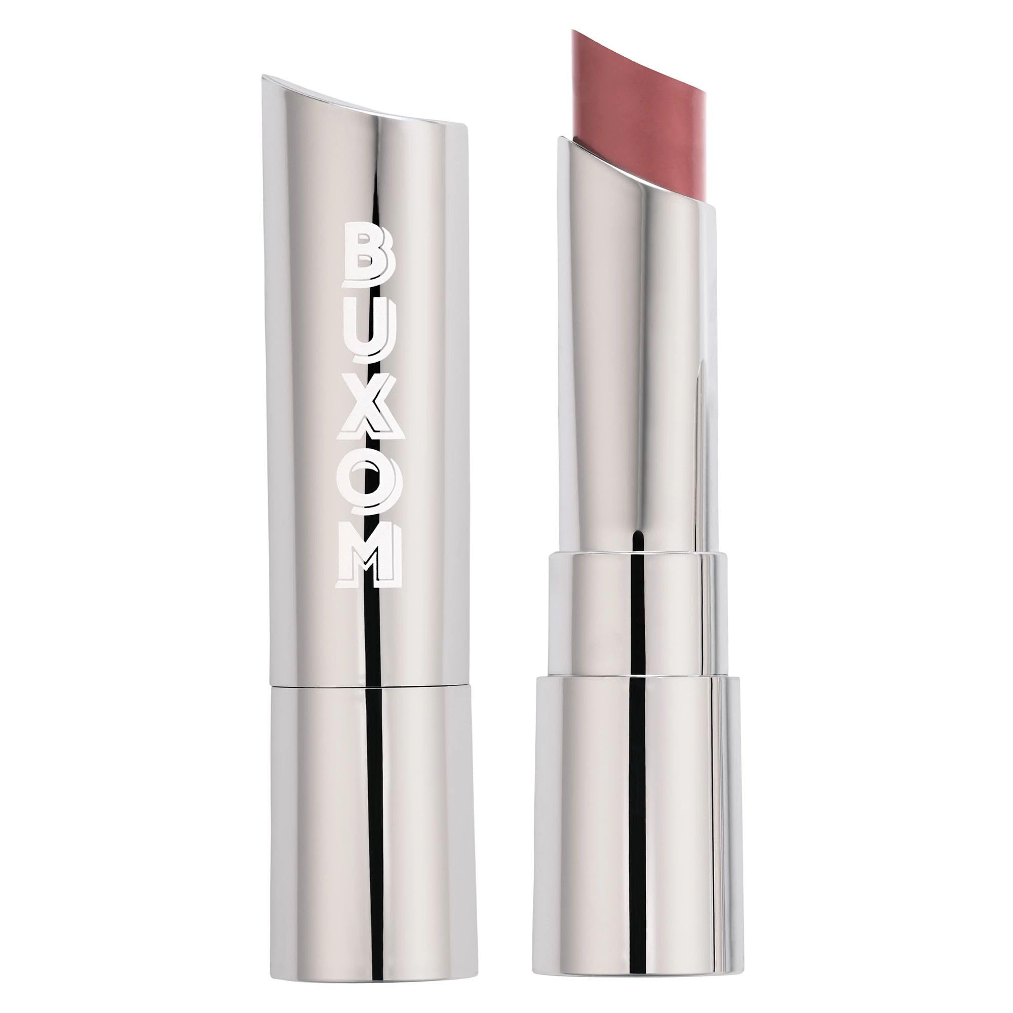 BuxomFull-On Plumping Satin Lipstick, Pigment-Rich Creamy Lip Color, Infused with Peptides, Hyaluronic Acid & Sunflower Wax, Satin Finish, Weightless, Cruelty Free