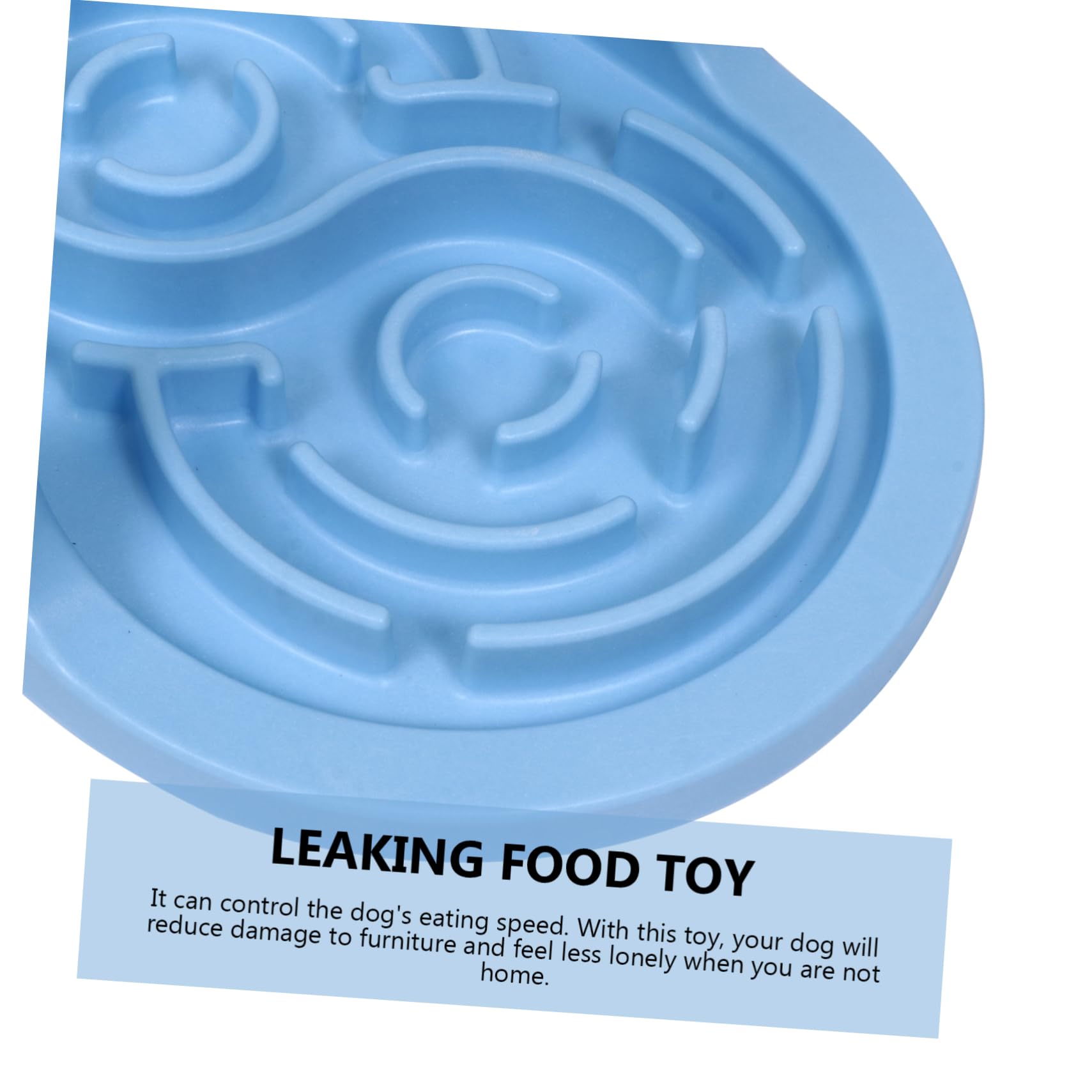 ibasenice Gamelle pour Chien et Chat en Abs Bleu Distributeur de Nourriture Ajustable, Anti-Fuite, pour Augmenter Le Plaisir de Manger Lentement la Maison
