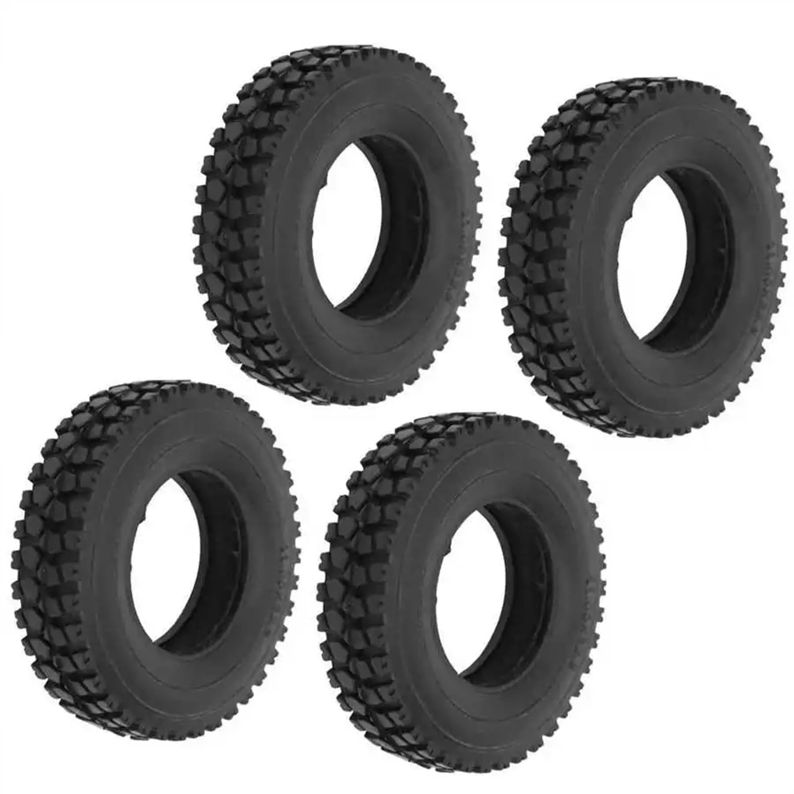 AXspeed Lot de 4 pneus de roue en caoutchouc RC pour 1: 14 Tamiya Trailer Tractor Truck Car (22 mm