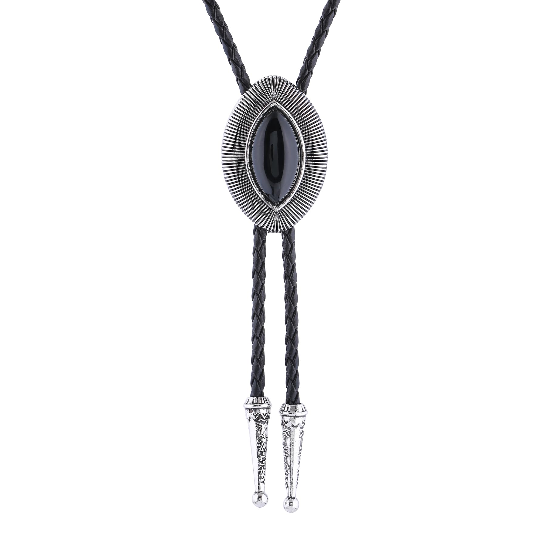 Btilasif Bolo Tie Brown for Men, Scorpion Luminous Stone Cowboy Tie Western Leather Necktie Necklace for Women