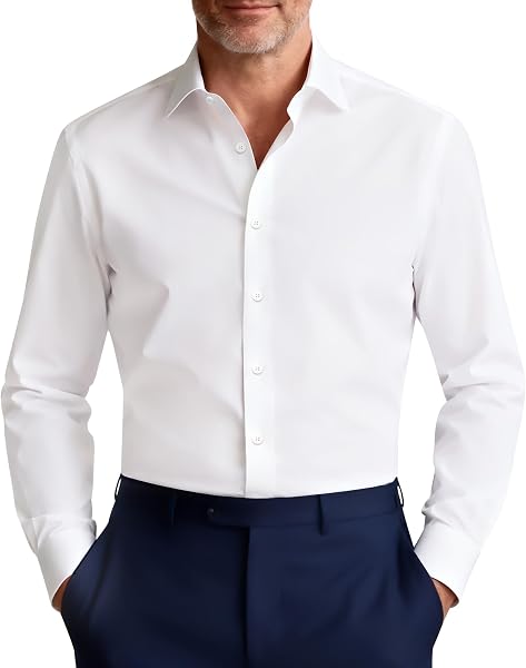 J.VER Mens Long Sleeve Dress Regular Fit Shirts