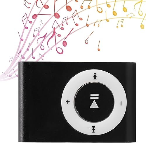 YEmirth Reproductor de MP3, reproductor multimedia de música digital portátil, mini MP3 trasero, reproductor de clip con auriculares y cable USB