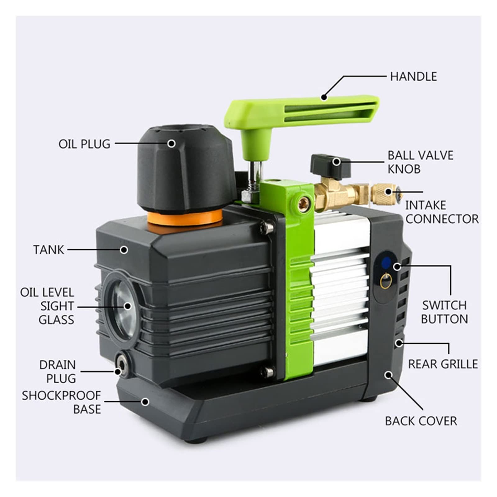 ST-M2S Kleine intelligente Vakuumpumpe 1,5 l Werkzeuge MINI Unipolare wiederaufladbare bürstenlose Motorpumpe R32 Explosionsgeschützte Elektropumpe Professionelle Instrumente und Werkzeuge
