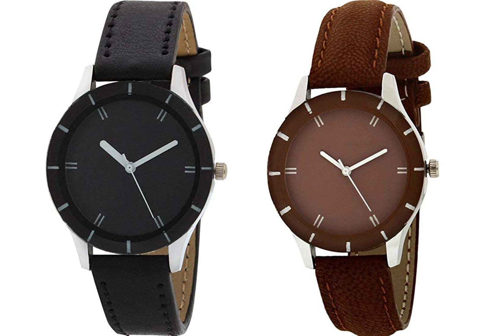 Acnos® Premium Black Brown Analogue Watches for Women Pack of 2 (605-blk-brwn) (B07TJ9CQCF) Amazon Price History, Amazon Price Tracker