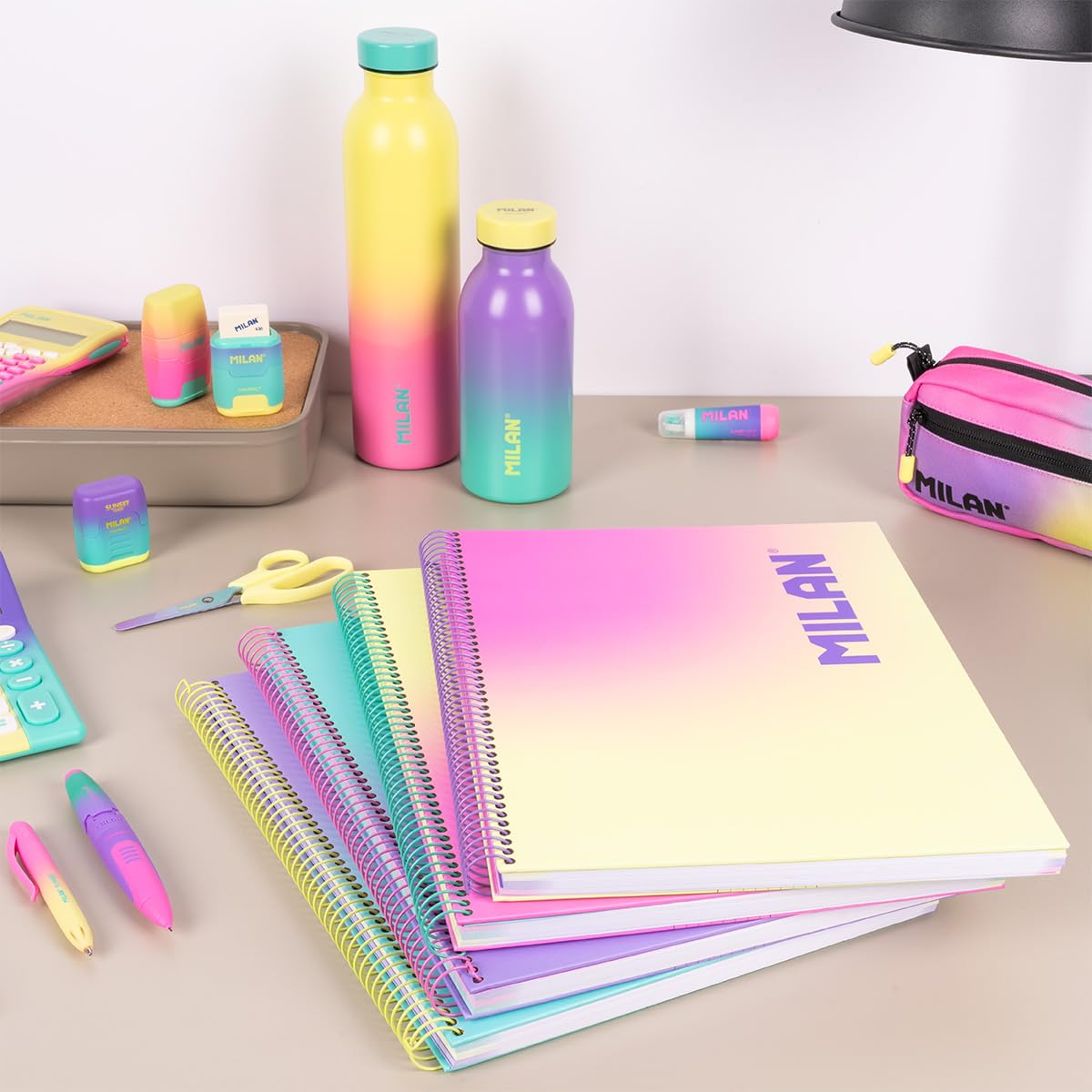 MILAN Sunset Collection Purple A4 Spiral Bound Hardback Notebook 90 Sheets 95gsm      Unknown Binding
