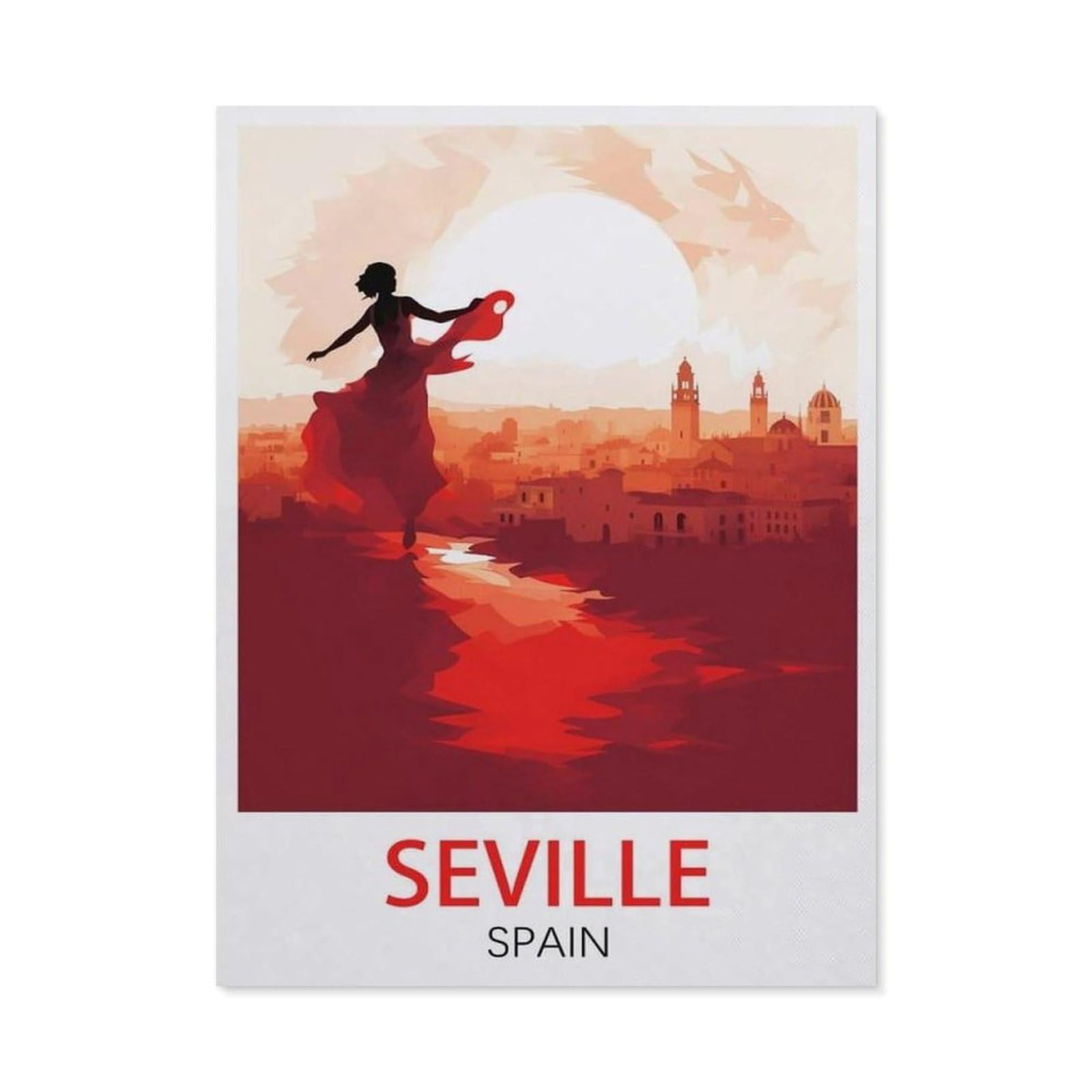 Funny Bathroom Wall Decor Signs，Seville Spain(15x30cm）