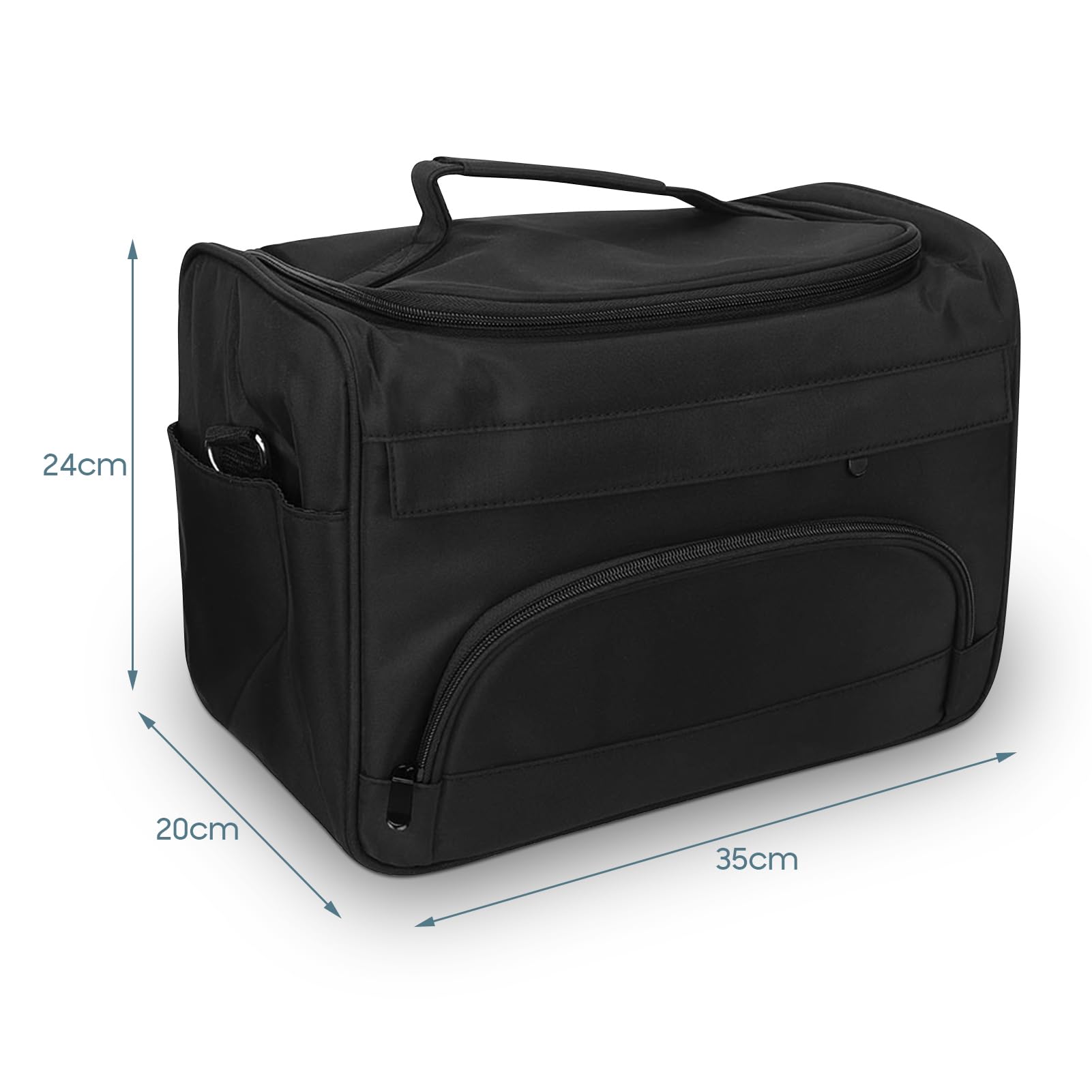 Borsa Trasporto Parrucchiere con Tracolla Regolabile Grande Borsa Organizzata Multi Strato per Attrezzatura Capelli Portatile Viaggio