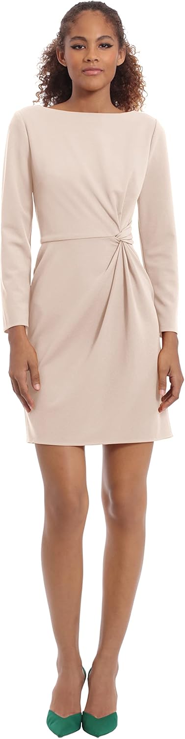 Donna Morgan Women's Donna Morgan Women's Dresses Side Waist Twist Detail Dress Workwear Office Career Event Party Guest of