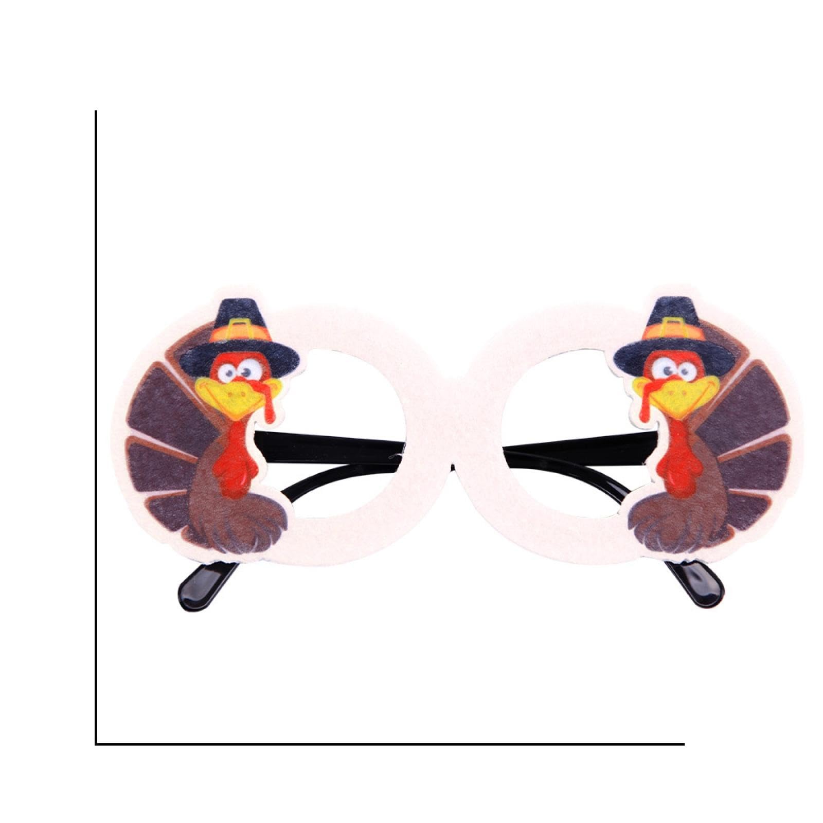 Ladlebroom 2 Side Turkeys Thanksgiving Glasses Harvest Day Party Party Dress Up Props Turkey Pumpkin Photo Glasses Frame