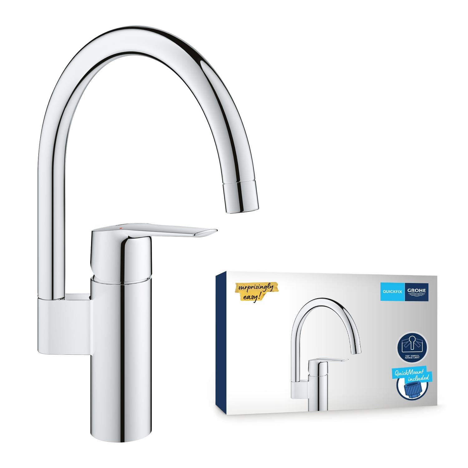 Grohe 30469000 - Rubinetto Miscelatore monocomando da cucina Start, cromato