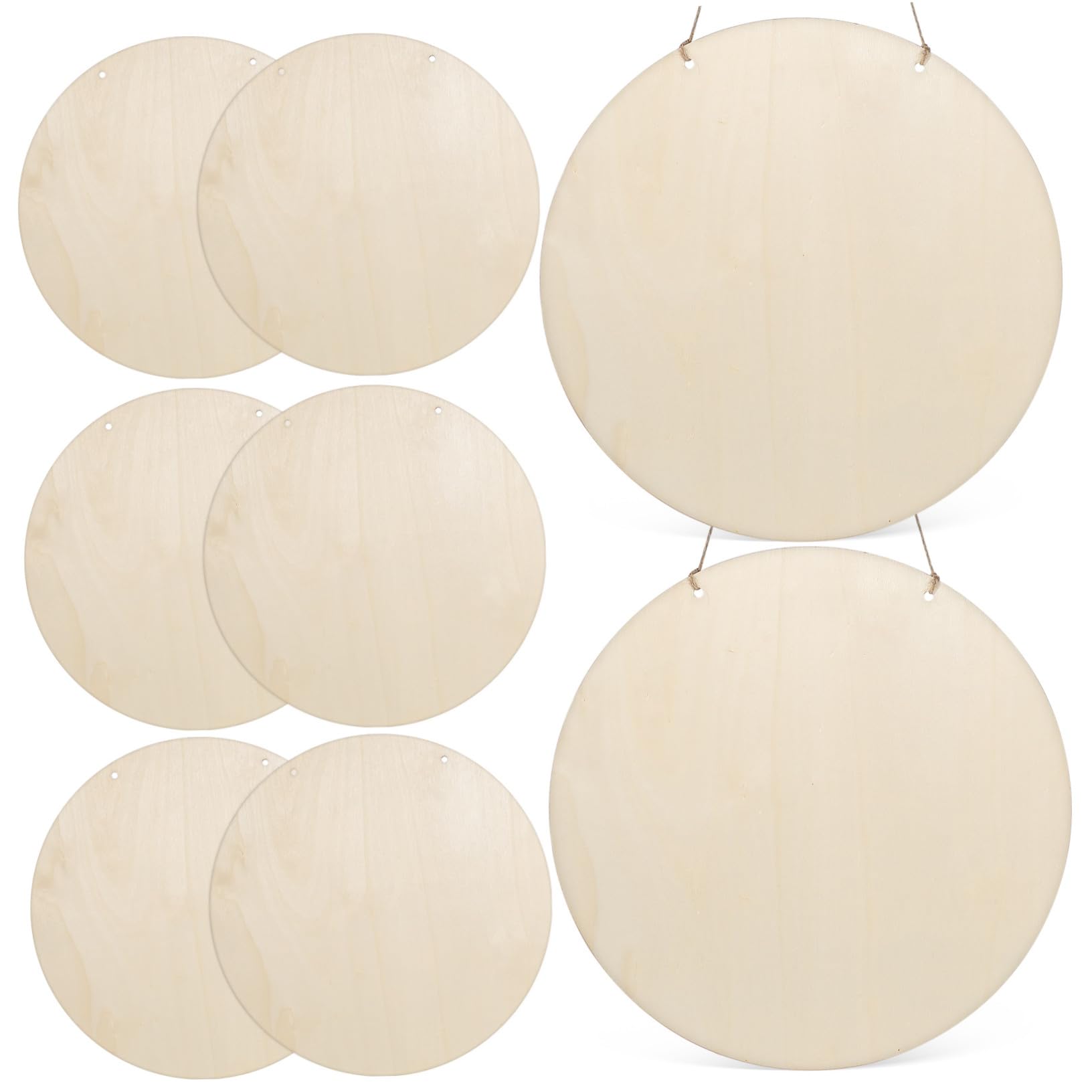 PLAFOPE Dischi in Legno Tondi per Artigianato Rustici Bordi Arrotondati Confezione da 15 Set per Decorazioni la Casa e Natale