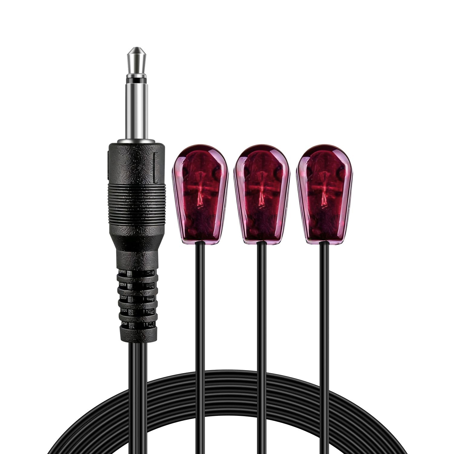 TNP Dual IR Emitter Cable, 10 ft 3.5mm Extender for AV Receivers and TVs | Infrared Blaster Extension Cable with 2 Stick-On Eyes for Cable Boxes, Xbox One and Hidden Home Theater Devices