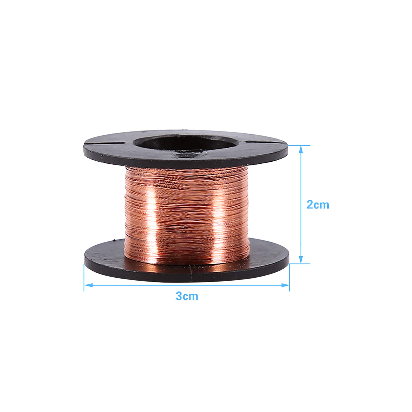 Pack of 5 Enamelled Copper Wire, Magnetic Winding Wire, 0.1 mm Thickness, 12 m Length, Enamelled Repair Wire, Length 12 m, Copper Solder Wire, Electric, for Connecting