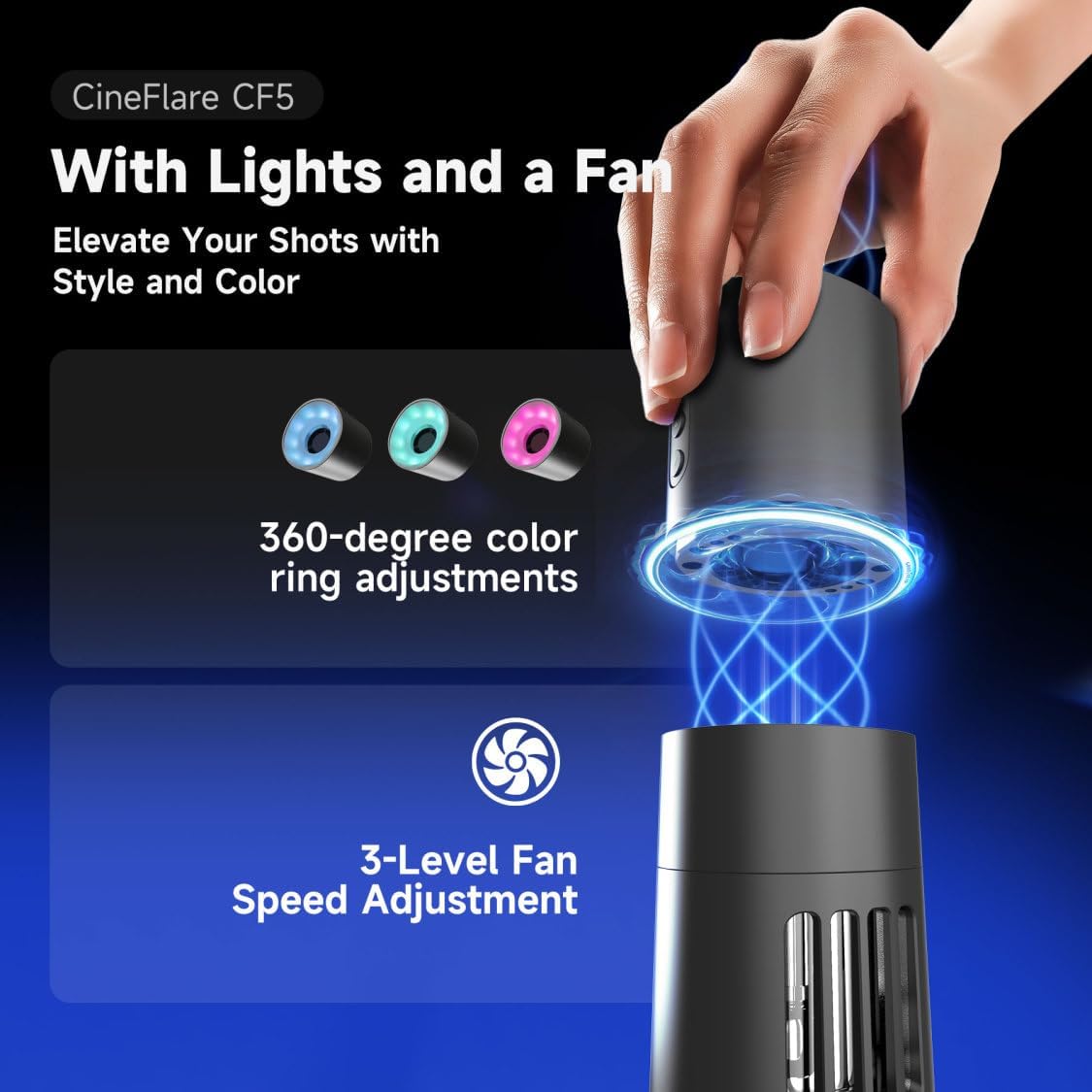 Amazon | Colbor CF5 ポータブルフォグマシン、RGB フルカラー