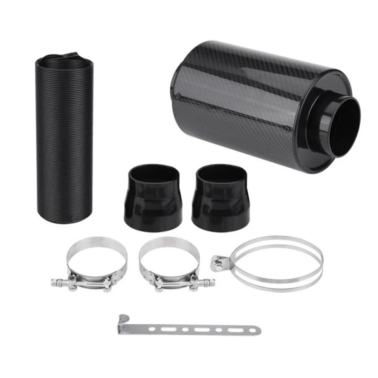 Manguera Tubo Admisión Filtro Aire De Carbono Universal Para Coche Entrada Fibra Aire Kit Inducción Alimentación En Frío Tubo De Entrada Manguera Entrada Aire