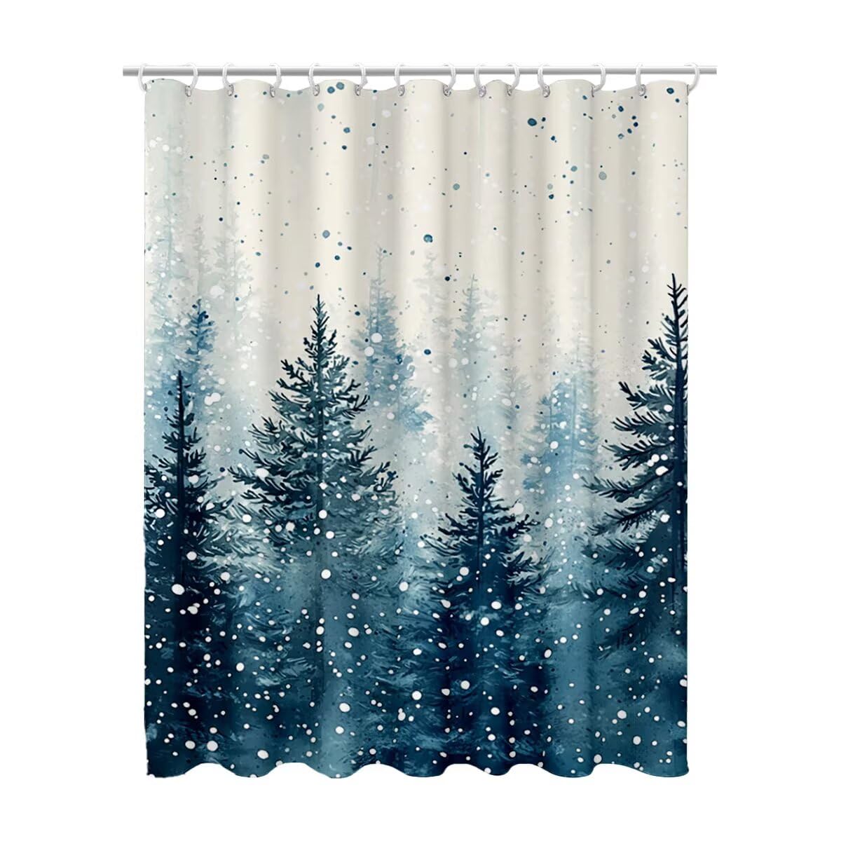 Rideau de douche jungle bleu 200x180 imperméable lavable polyester rideaux baignoire avec crochets