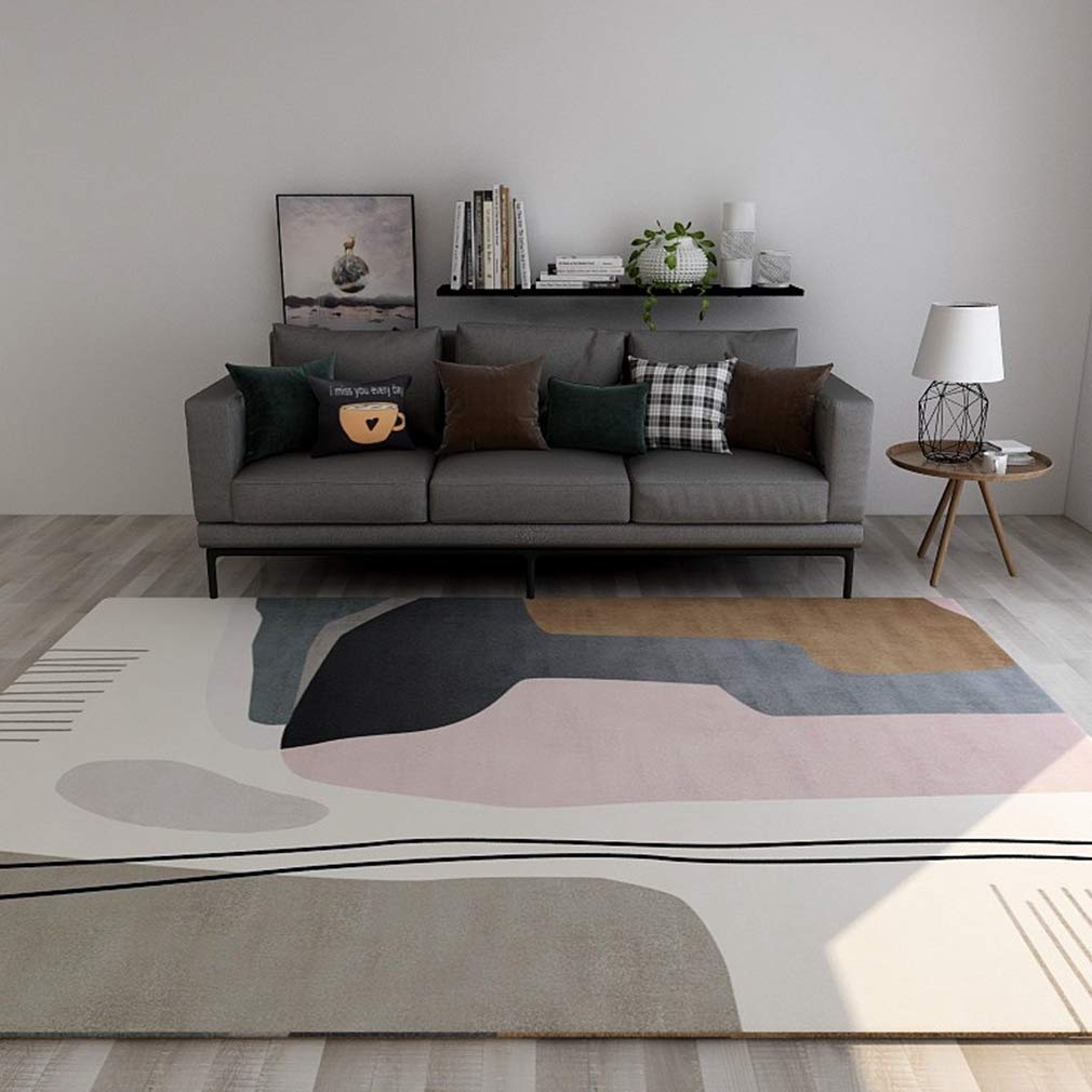 Buy MOXIC Soft Abstract Art Living Room Area Rugs Rectangular Children Crawling Bedroom Rug Fleece Anti-Slip Carpets Nordic Modern Home Decor Mats Indoor Outdoor Runners Nursery 7' X 10' — BookShops.in