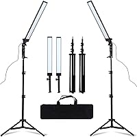 GSKAIWEN 180 LED Photography Lighting Kit with Adjustable Stands - Studio Fill Light for Video, Portrait & Fashion Shoots