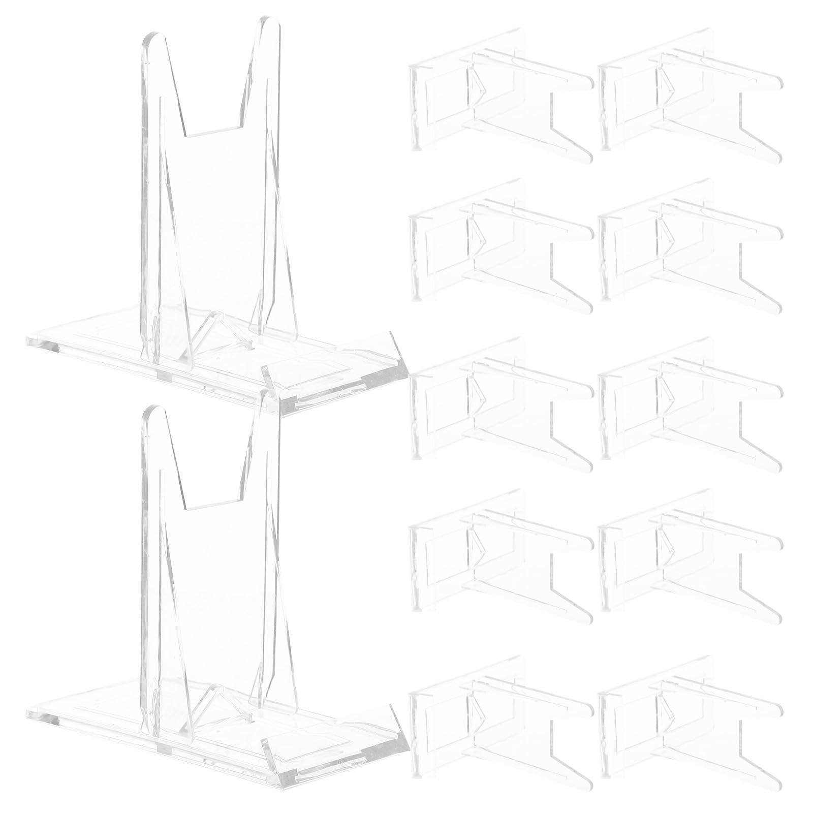 Présentoirs transparents ajustables supports polyvalents pour téléphones et cartes de bureau