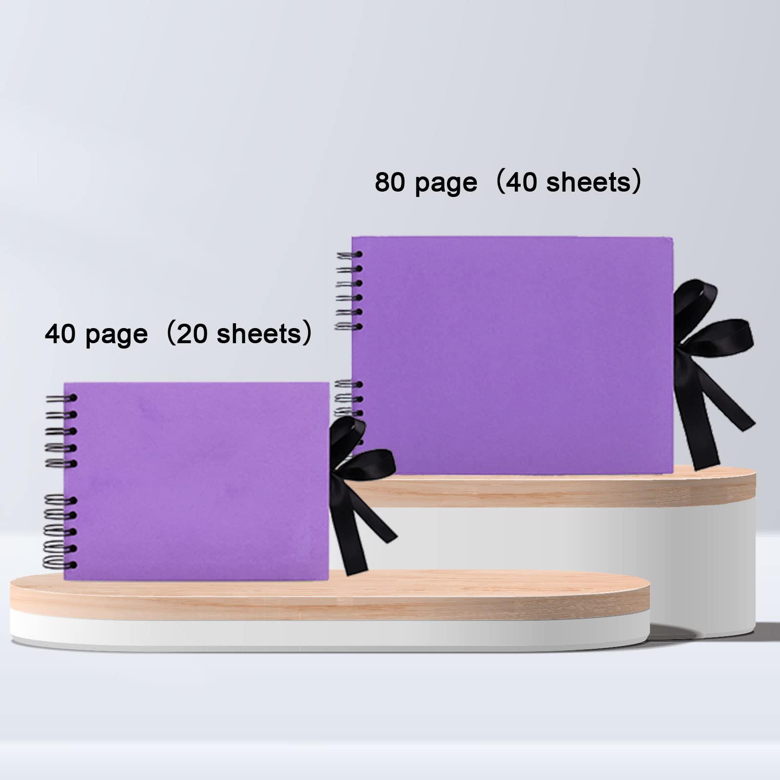 Vienrose Album Fotografico Fai da Te Spirale Scrapbooking Album 40 Pagine Nere Scrapbook Regali Nozze Natale Valentino Regalo di Anniversario Compleanno