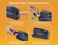 Vista 2 de Bostitch Office Portable Electric Stapler, 20 Sheets, AC or Battery Powered, Black (MDS20-BLK)