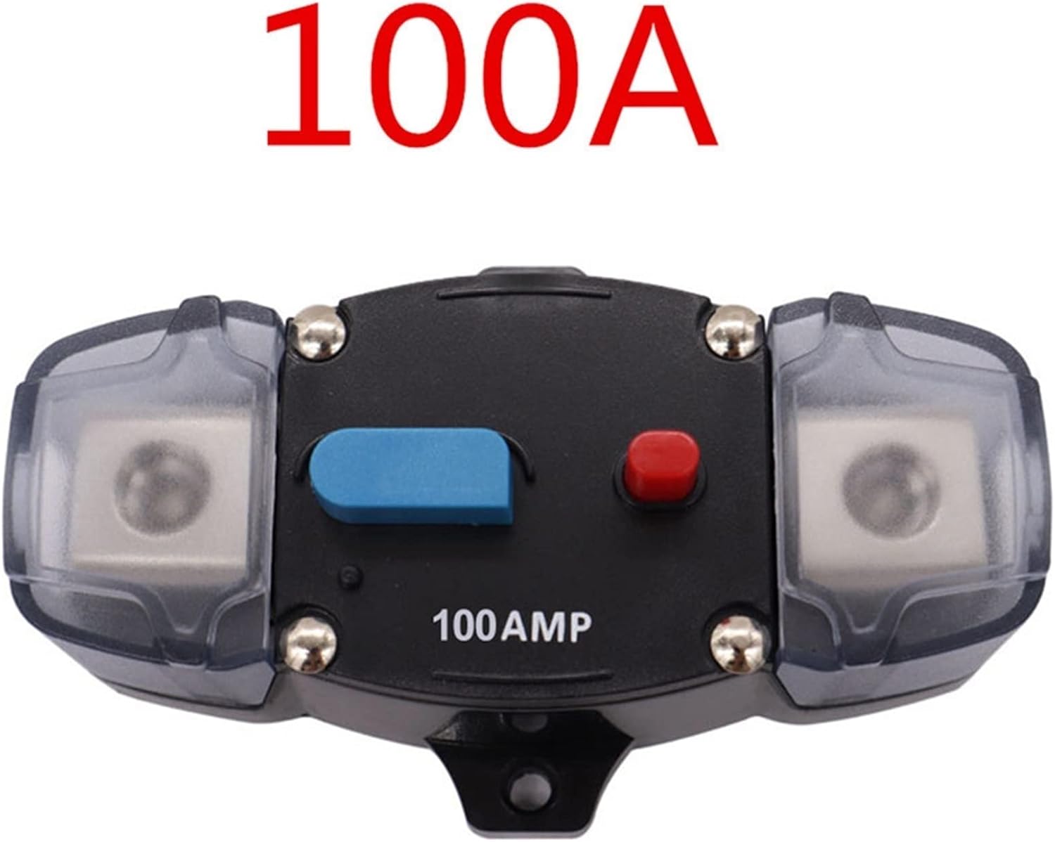 12-48V Circuit Breaker 50-300A Circuit Breaker Stereo Audio Car Fuse Holder AGU Style Stereo Amplifier Refit 4GA Cable Car Fuse(Dark Grey)