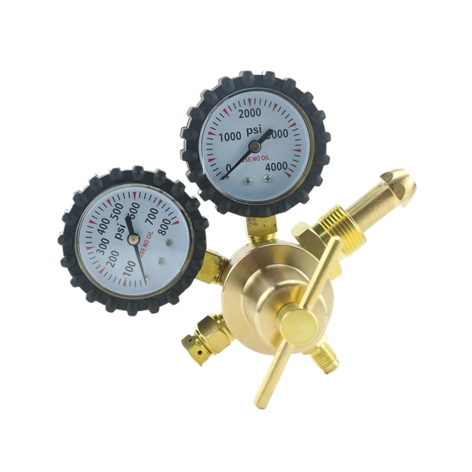Manomètre en laiton robuste CGA580 1/4" 0-600 psi pour gaz
