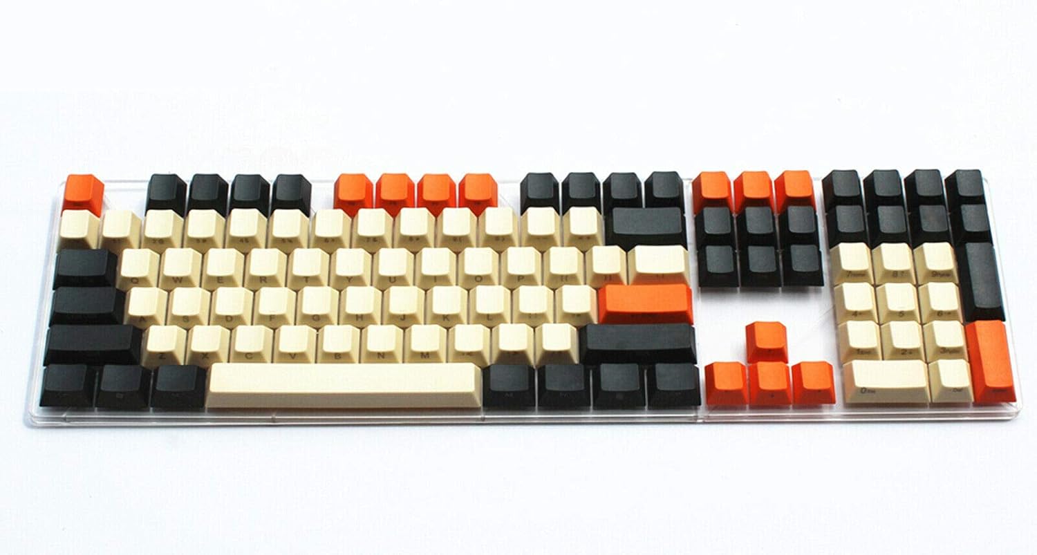 108 Keys Big Carbon Edition Keycaps Thick PBT Key Cap OEM for Cherry MX Mechanical Keyboard Gaming (Top Printed)