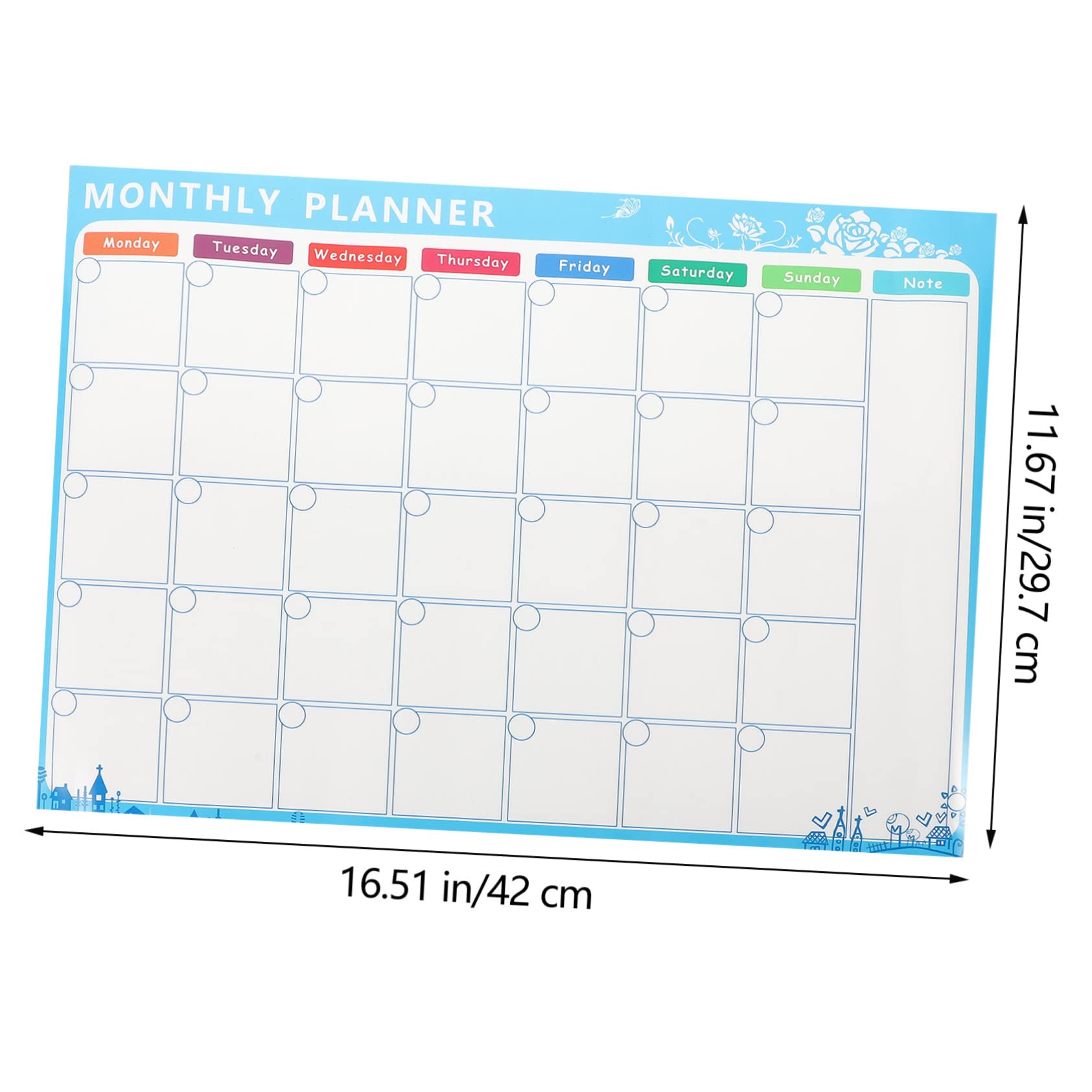 NUOBESTY 5stücke Magnetischer Kühlschrankplaner Mit Abwischbarem Whiteboard Magnetisches Planungsboard Für Monatliche Und Wöchentliche Organisation Für Küche Und Büro Mit Praktischen