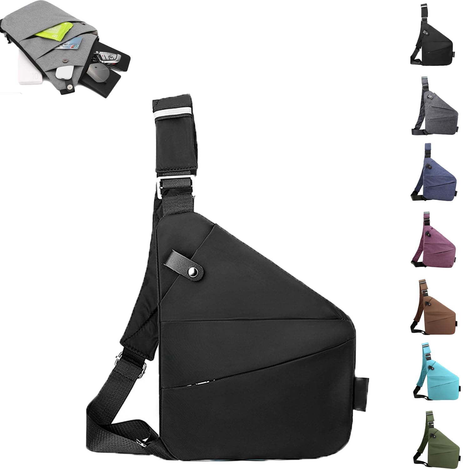 ocalil Anti Theft Travel Bag,Anti Theft Crossbody Bag, Sling Bag Travel Crossbody Bag for Women Men